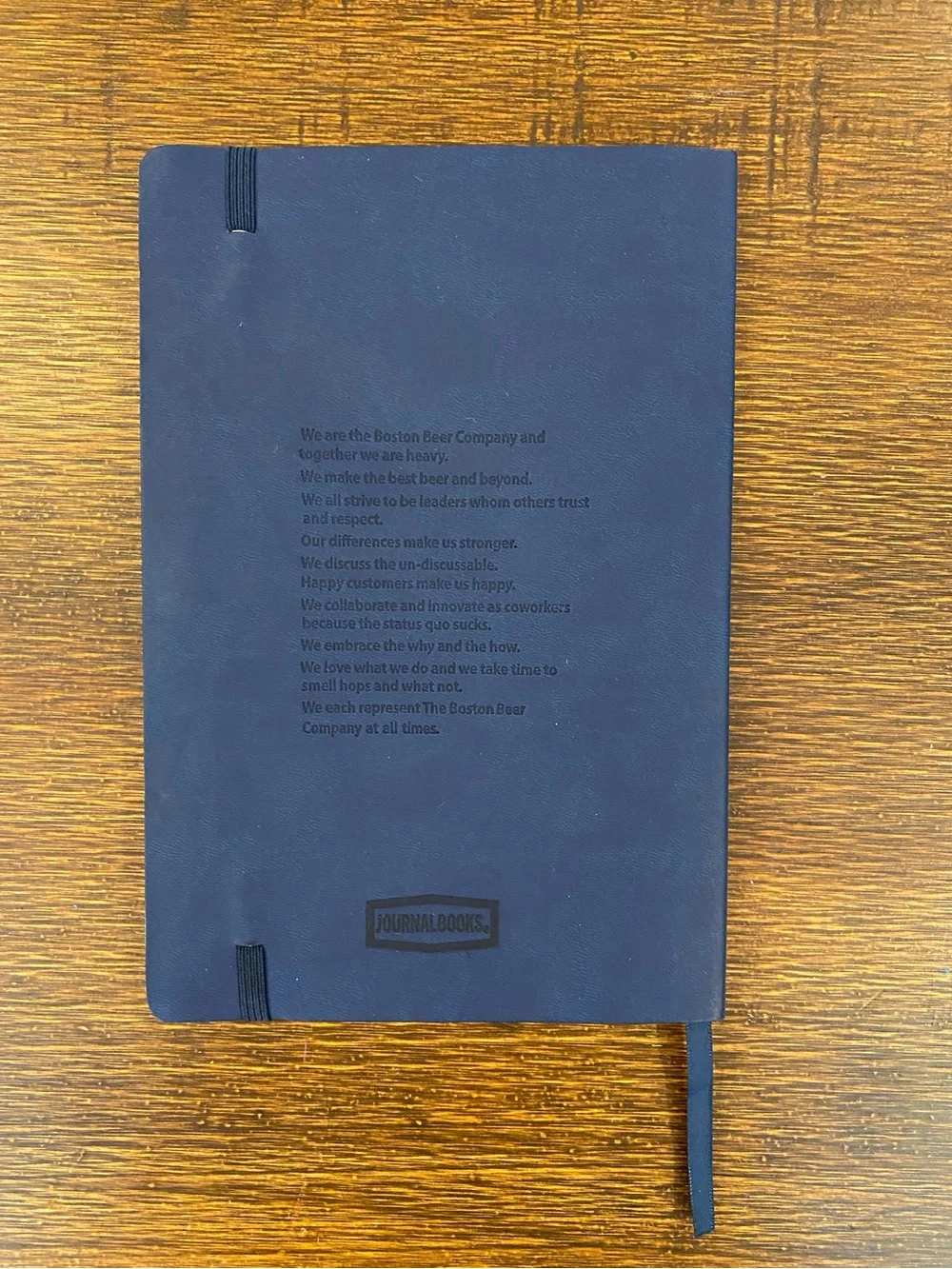 Boston Beer Co. Navy Embossed Journal with Elastic Band
